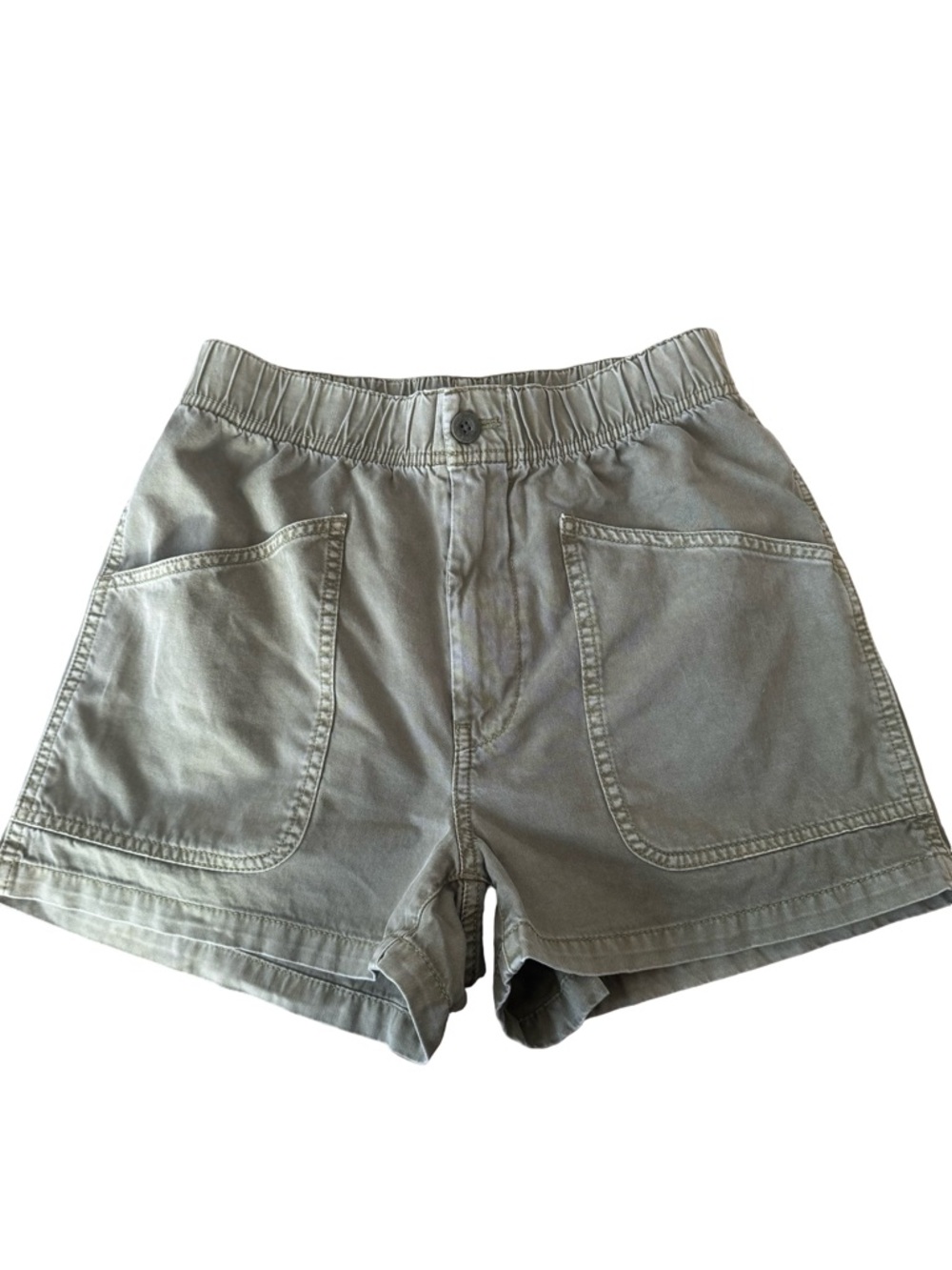 MADEWELL Garment-Dyed Pull-On Utility Shorts size 24 - Vintage Moss - Picture 2 of 8